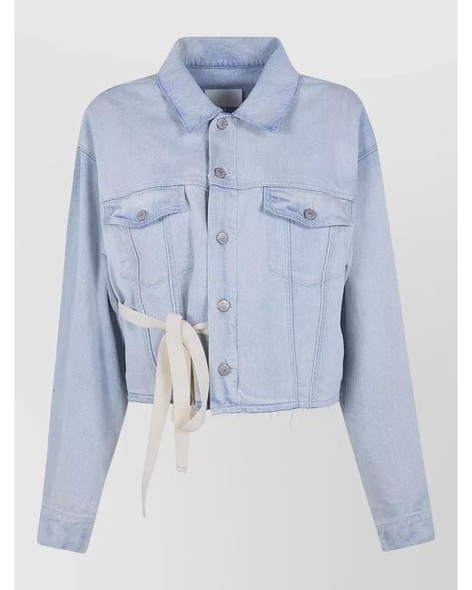 MM6 by Maison Margiela Blue Cropped Jacket
