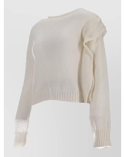 Niccolò Pasqualetti White Nota Knit Sweater Kid Mohair