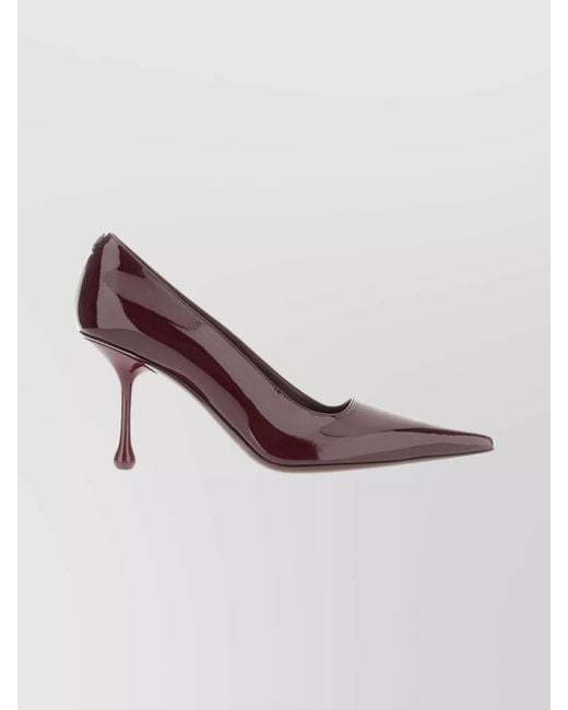 Jimmy Choo Purple Nappa Leather Pointed Toe Stiletto Pumps