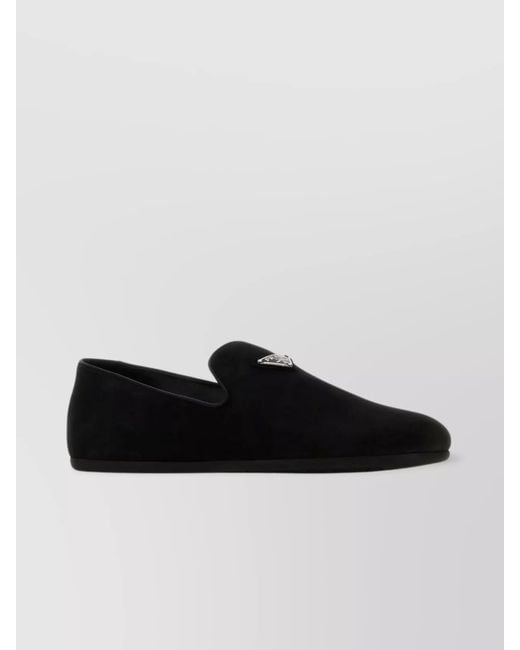 Prada Black Suede Loafers for men