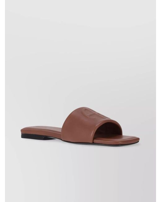 Anine Bing Brown Leather Slides