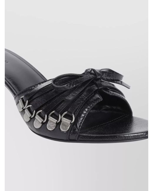 Balenciaga Black Leather Mules