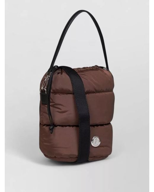 Moncler Brown Caradoc Nylon Bucket Bag Adjustable Strap