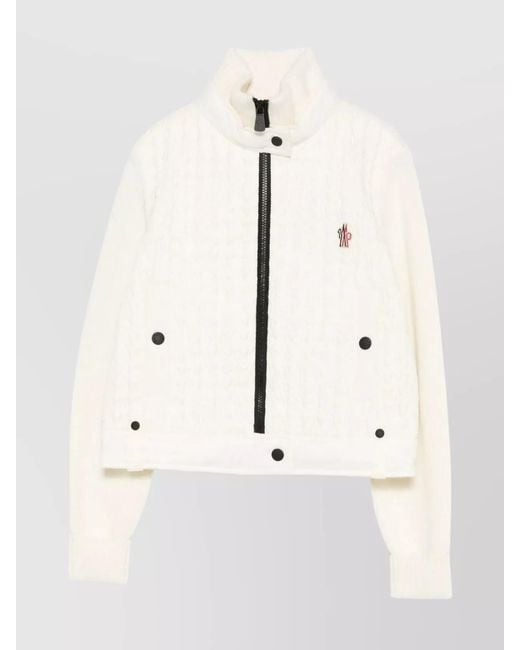 Moncler Natural Quilted Zip-Up Jacket