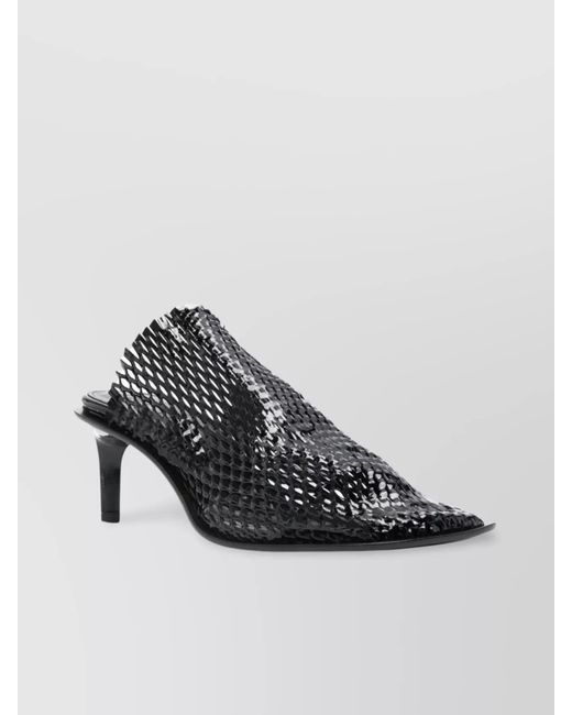 KENZO Multicolor Leather Square-Toe Mules