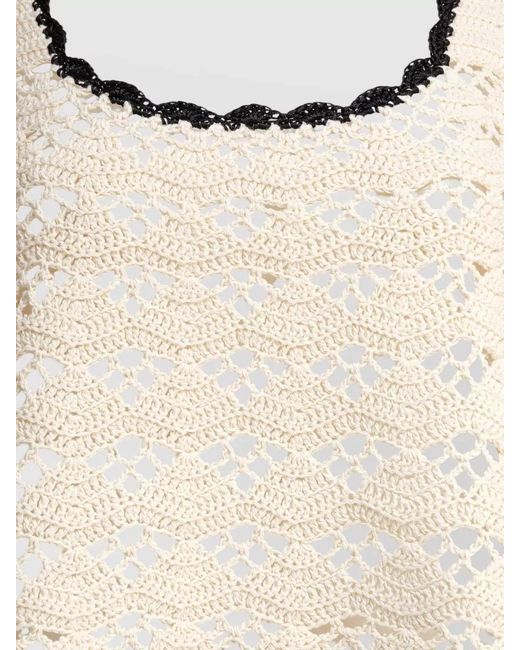 Zimmermann Natural Rhiannon Crochet Relaxed Fit Tank Top