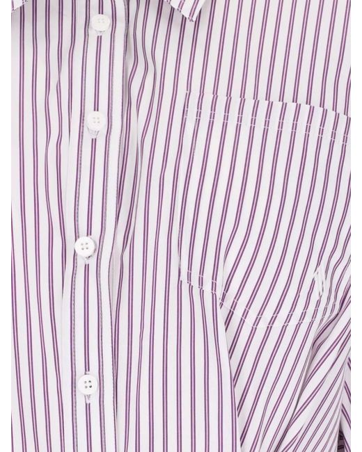 The Attico Purple Cotton Knee-Length Dress