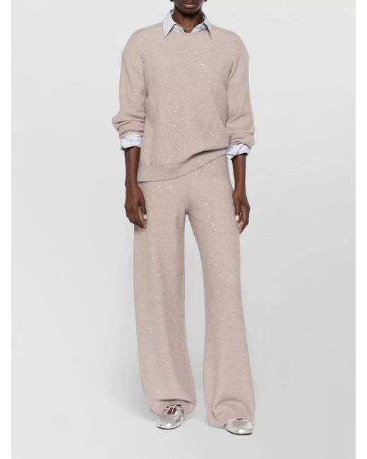 Fabiana Filippi Multicolor Cashmere Blend Straight-Leg Knitted Trousers