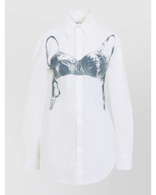 Jean Paul Gaultier Blue Printed Cotton Shirt