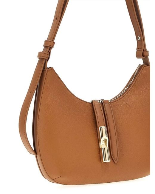 Furla White Small Leather Shoulder Bag