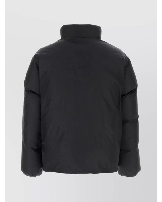 Burberry Black Nylon Down Jacket With Drawstring And Pockets for men