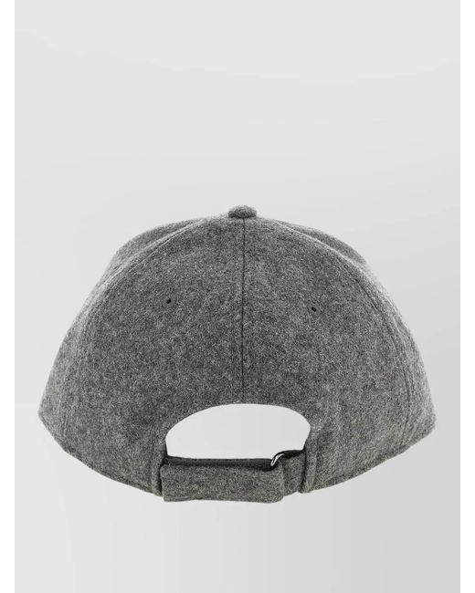 Ballantyne Gray Wool Blend Monogram Patch Baseball Cap for men