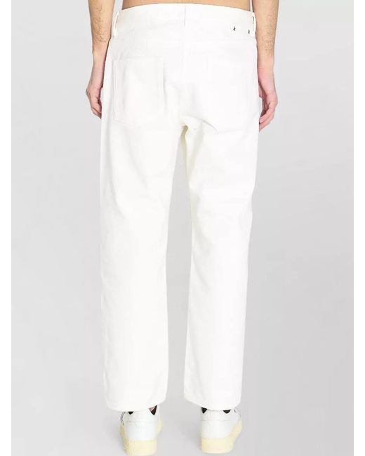 Golden Goose Deluxe Brand White Denim Low-Rise Wide-Leg Jeans for men