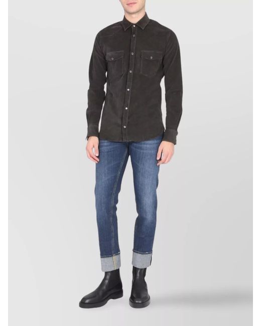 PT Torino Black Cotton Shirt for men