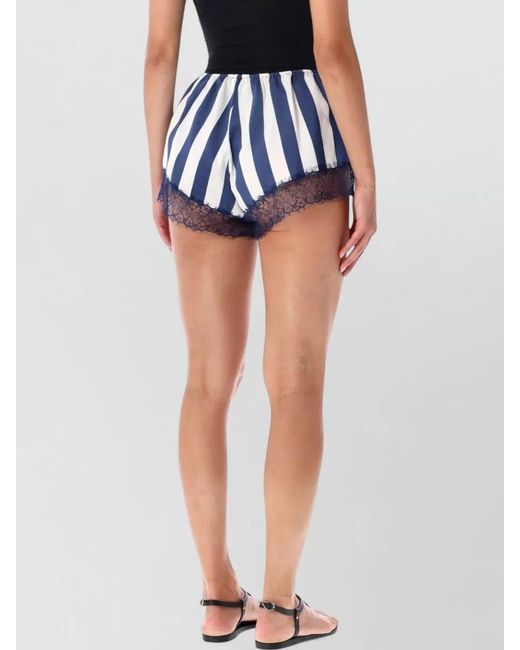 Frankie Shop Blue Silk Cotton Boxer Shorts
