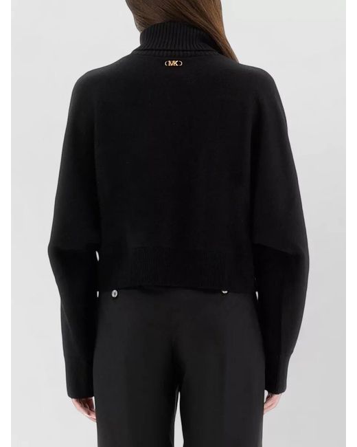 Michael Kors Black Wool Cropped Sweatshirt