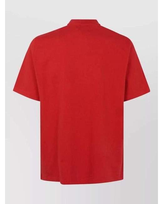 Arte' Red Bird Emblem Circle Logo Crew Neck T Shirt for men