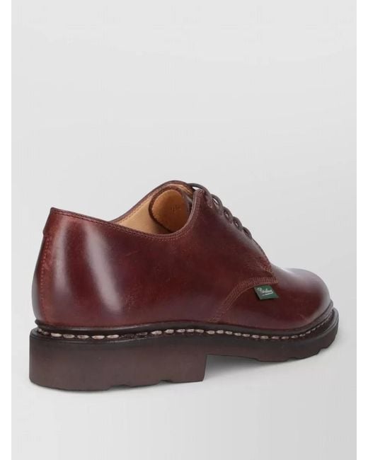Paraboot Brown Derby Lace Shoes Premium Leather Design for men