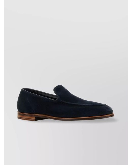Crockett and Jones Blue Suede Leather Loafers for men