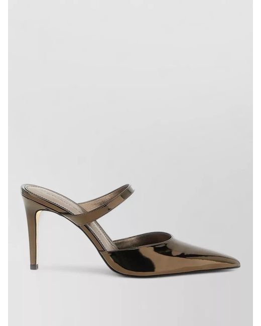 Stuart Weitzman Multicolor Power Mule Sandals Pointed Toe Stiletto Straps