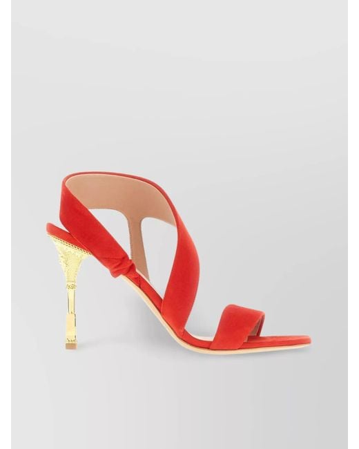 Balmain Red High Heel Sandals