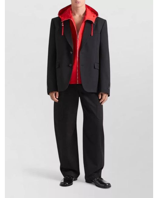 Givenchy Black Regular Wool Blazer Couture Seam for men