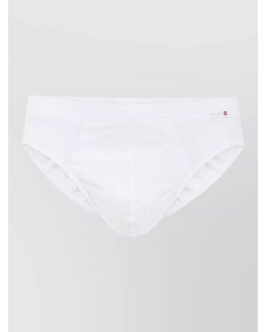 Calida White Slip Underwear Elastic Waistband Seamless Design for men