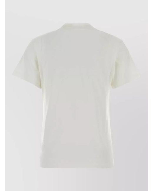 Autry White Cotton Crew Neck Short Sleeve T Shirt