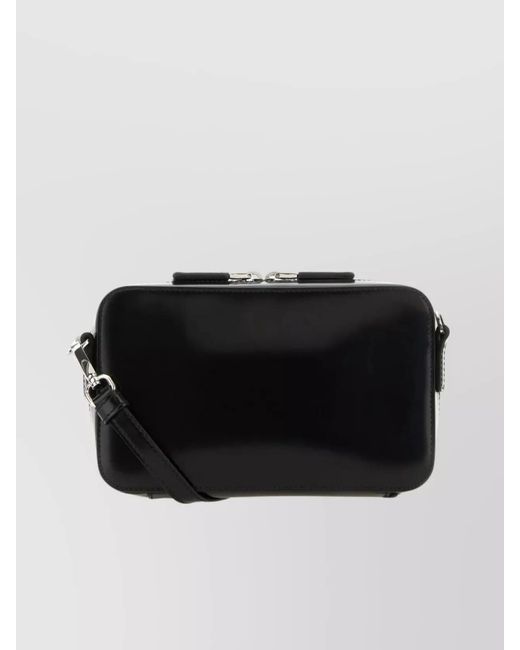 Prada Black Leather Brique Crossbody Bag for men