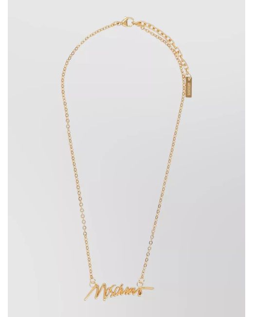 Moschino White Logo Necklace