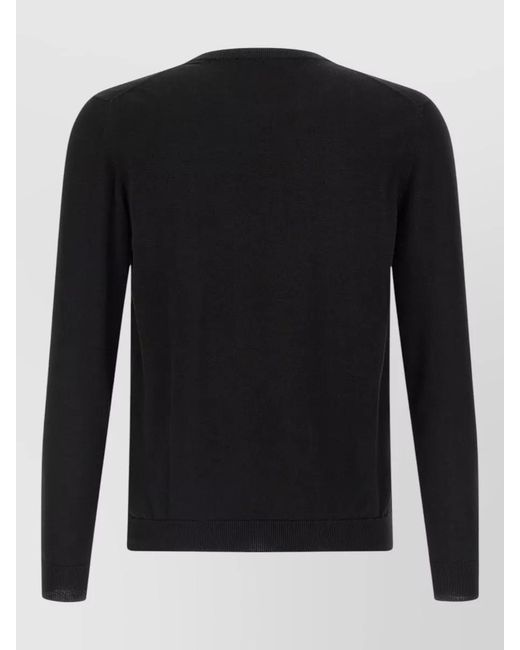 Zanone Black Cotton Jumper for men