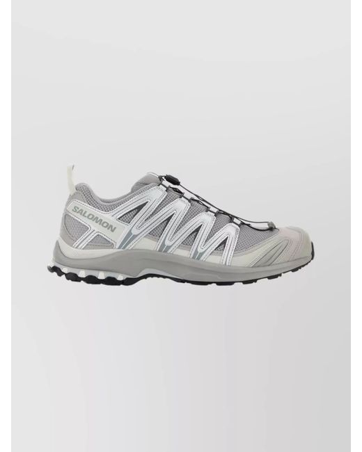 Salomon Gray 3D Mesh And Synthetic Leather Sneakers