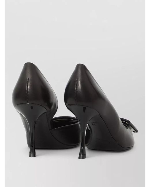 Roger Vivier Black Dorsay Viv Pumps The City Leather