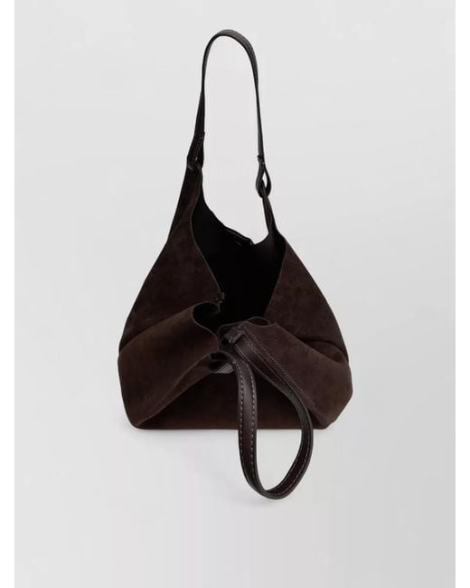 Gianni Chiarini Black Leather Shoulder Bag Long Handle Design