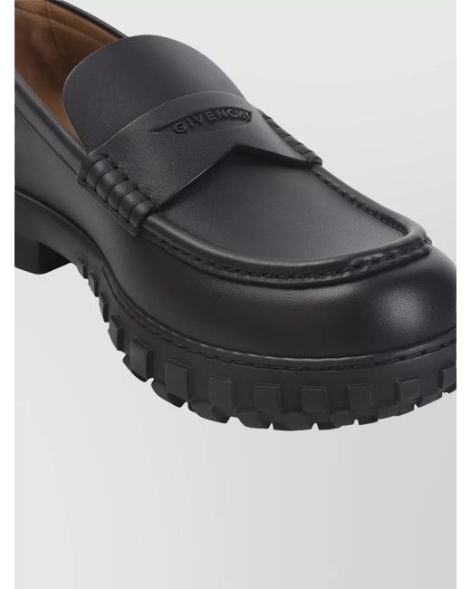 Givenchy Black Calf Leather Echo Loafers for men