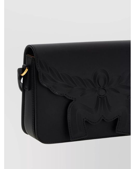 MCM Black Small Leather Crossbody Bag