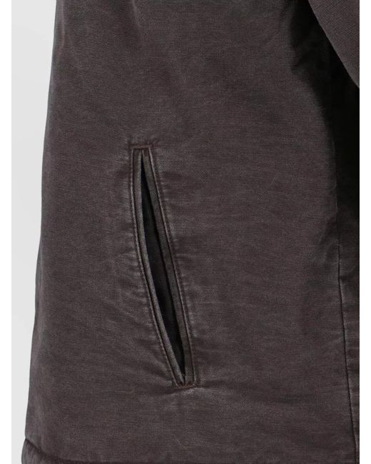 Carhartt Gray Hooded Jacket Casual Style Side Pockets for men