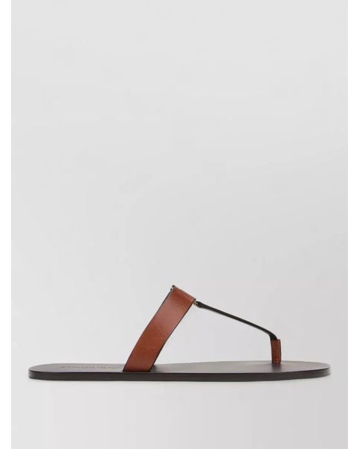 Saint Laurent Multicolor Babylon Leather Thong Flat Sandal