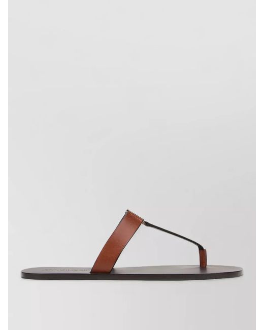 Saint Laurent Multicolor Leather Flip Flops