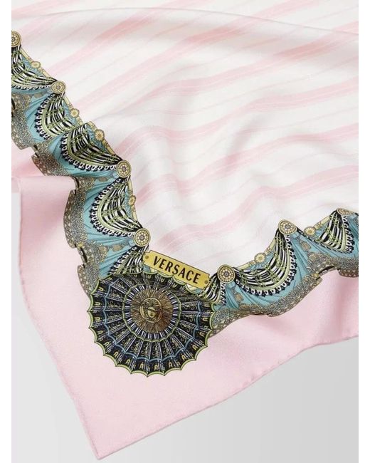 Versace Multicolor Silk Printed Scarf