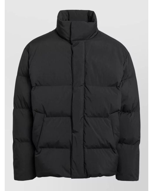 Saint Laurent Black Down High Neck Puffer Jacket for men