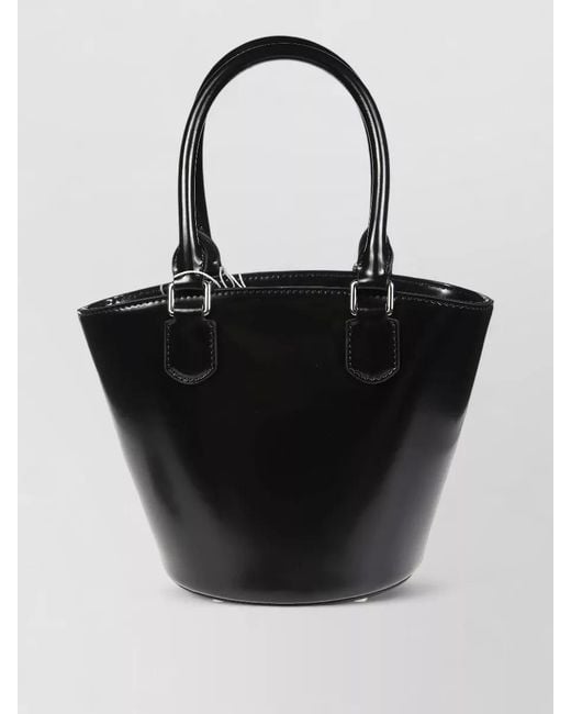 Self-Portrait Black Tote Bag Decorative Charm Detachable Strap