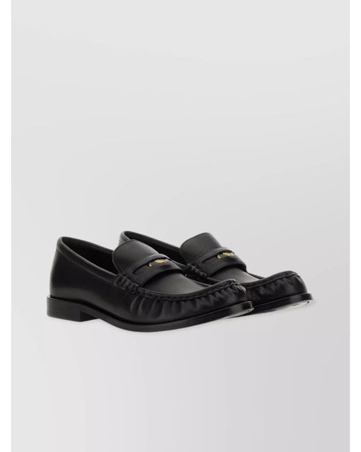 Burberry Black Leather Cadet Loafers