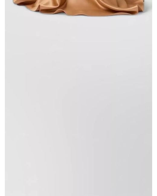 Elisabetta Franchi White Long Dress Deep Neckline Slim Fit
