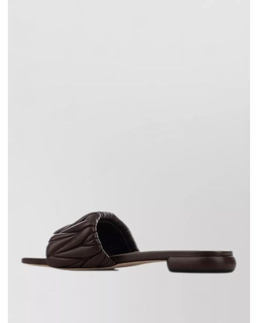 Miu Miu Multicolor Matelassé Leather Slides