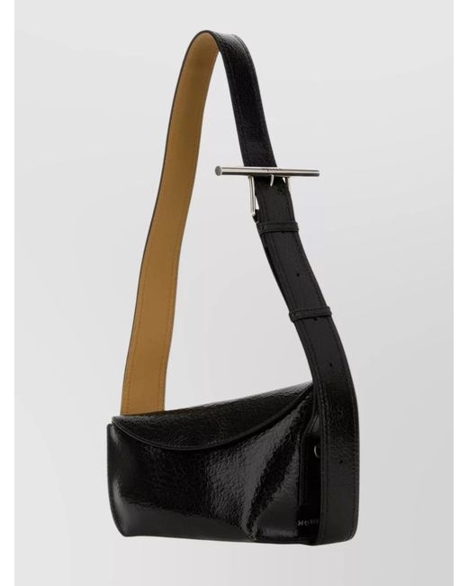 McQueen White Leather Sling Shoulder Bag for men