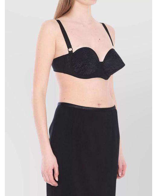 Dolce & Gabbana Black Lace Balconette Bra Top