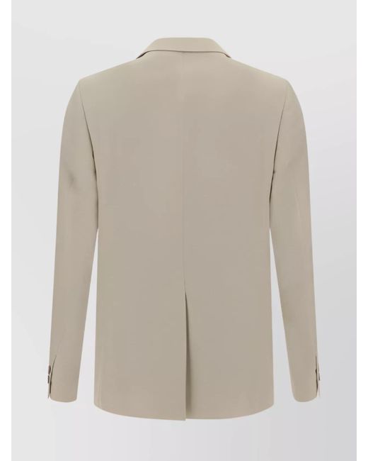 Fendi Natural Virgin Wool Single-Breasted Blazer for men