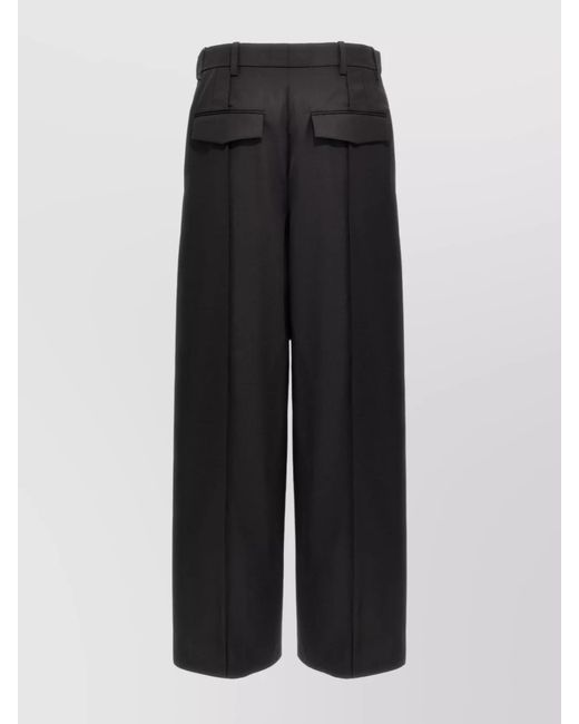 Wardrobe NYC Black Wool Wide-Leg Trousers