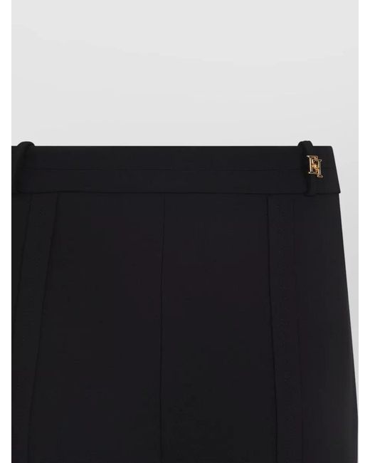 Elisabetta Franchi Blue High-Rise Flared Trousers